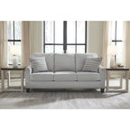 Divano Letto Grigio Queen, Velluto Scamosciato, Posti Letto 2 - 80L x 39P x 40A