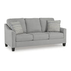 Divano Letto Grigio Queen, Velluto Scamosciato, Posti Letto 2 - 80L x 39P x 40A