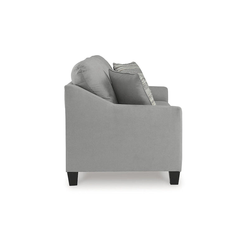 Divano Letto Grigio Queen, Velluto Scamosciato, Posti Letto 2 - 80L x 39P x 40A