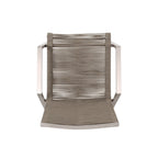 Sedia da pranzo in corda intrecciata grigio scuro/tortora, set da 2, struttura in alluminio