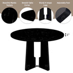 Set da tavolo da pranzo rotondo grigio e nero/beige e nero, 5 pezzi, 4 posti
