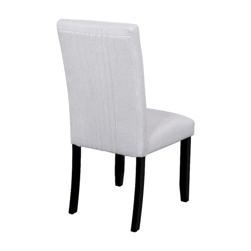 Set da tavolo da pranzo rotondo grigio e nero/beige e nero, 5 pezzi, 4 posti