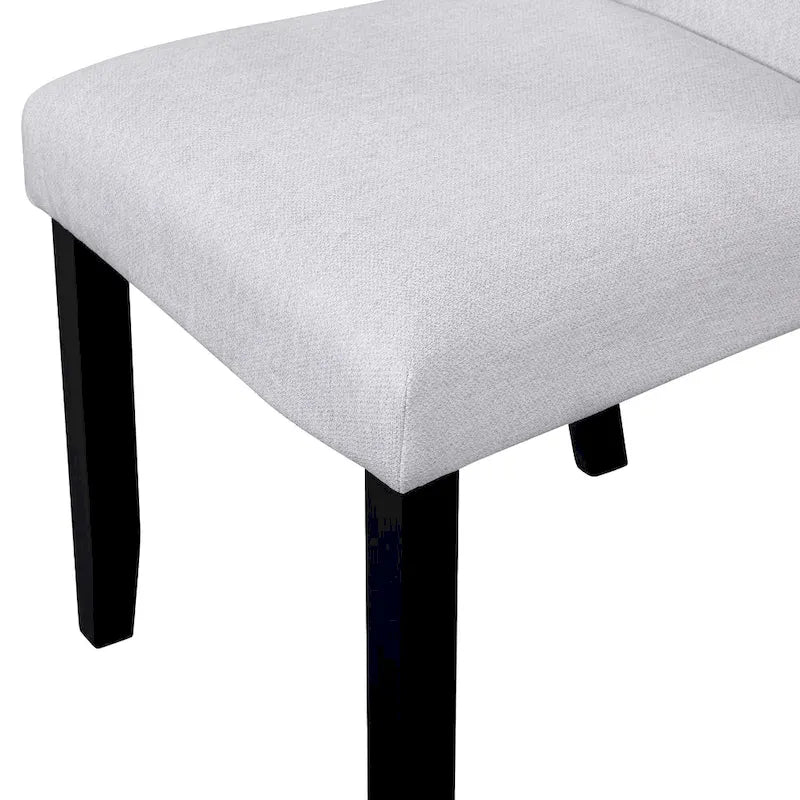 Set da tavolo da pranzo rotondo grigio e nero/beige e nero, 5 pezzi, 4 posti