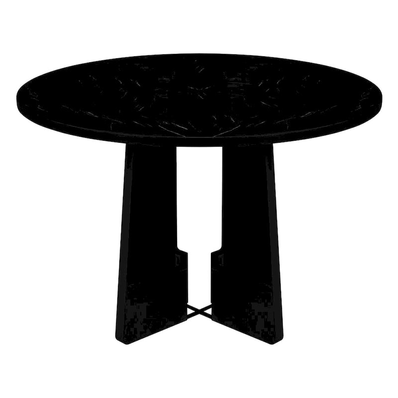 Set da tavolo da pranzo rotondo grigio e nero/beige e nero, 5 pezzi, 4 posti
