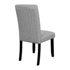 Set da tavolo da pranzo rotondo grigio e nero/beige e nero, 5 pezzi, 4 posti
