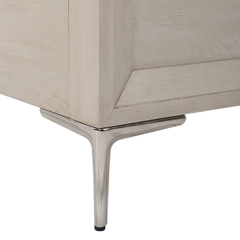 Letto a pannelli moderno, Rovere naturale/Espresso, Queen/King, 2 posti letto