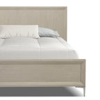 Letto a pannelli moderno, Rovere naturale/Espresso, Queen/King, 2 posti letto