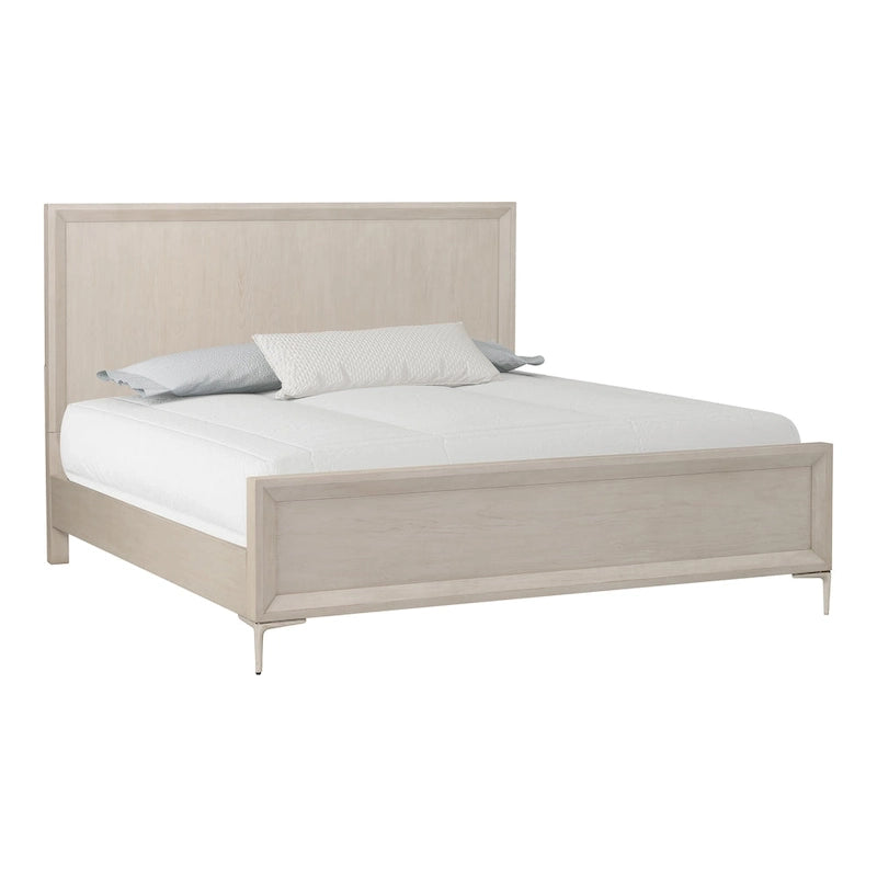 Letto a pannelli moderno, Rovere naturale/Espresso, Queen/King, 2 posti letto