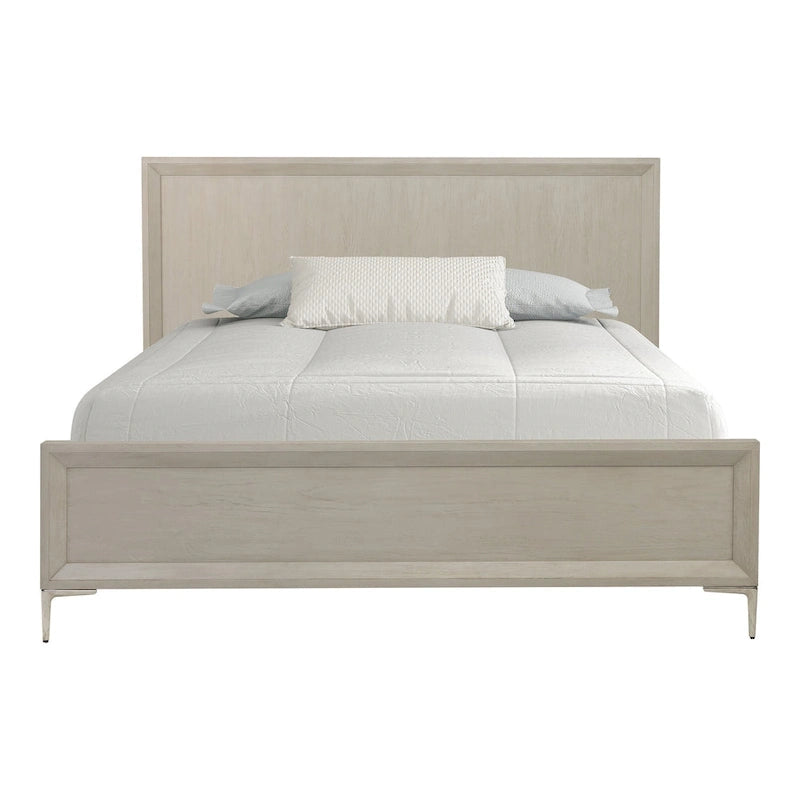 Letto a pannelli moderno, Rovere naturale/Espresso, Queen/King, 2 posti letto