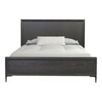 Letto a pannelli moderno, Rovere naturale/Espresso, Queen/King, 2 posti letto
