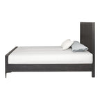 Letto a pannelli moderno, Rovere naturale/Espresso, Queen/King, 2 posti letto