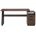 Scrivania monoposto marrone con 2 cassetti