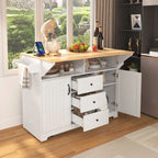 Carrello da cucina con isola a ribalta Bianco/Verde/Nero, 4 posti
