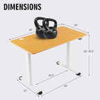 Scrivania elettrica regolabile in altezza Sit-Stand, marrone/nero/naturale, monoposto