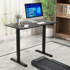 Scrivania elettrica regolabile in altezza Sit-Stand, marrone/nero/naturale, monoposto