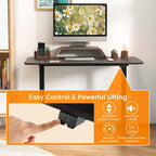 Scrivania elettrica regolabile in altezza Sit-Stand, marrone/nero/naturale, monoposto
