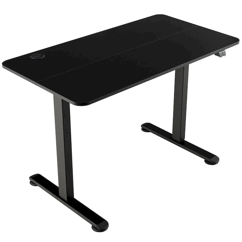 Scrivania elettrica regolabile in altezza Sit-Stand, marrone/nero/naturale, monoposto