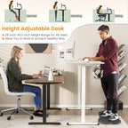 Scrivania elettrica regolabile in altezza Sit-Stand, marrone/nero/naturale, monoposto