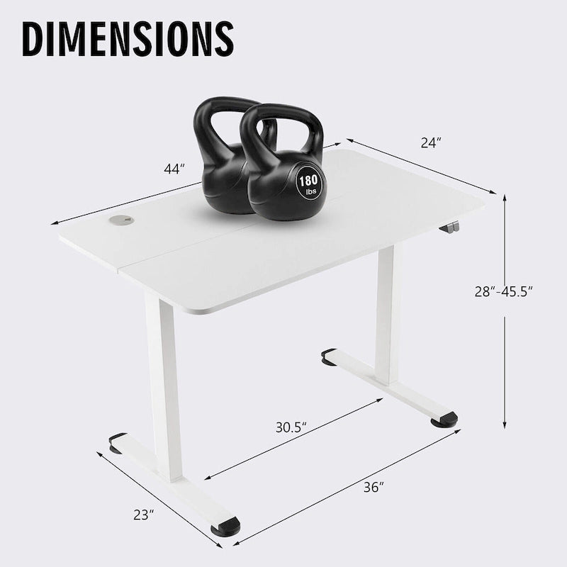 Scrivania elettrica regolabile in altezza Sit-Stand, marrone/nero/naturale, monoposto