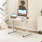 Scrivania elettrica regolabile in altezza Sit-Stand, marrone/nero/naturale, monoposto