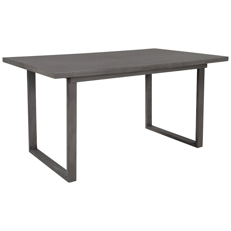 Set pranzo rustico grigio 6 posti, tavolo, 4 sedie e panca