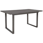 Set pranzo rustico grigio 6 posti, tavolo, 4 sedie e panca
