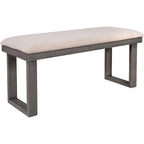 Set pranzo rustico grigio 6 posti, tavolo, 4 sedie e panca