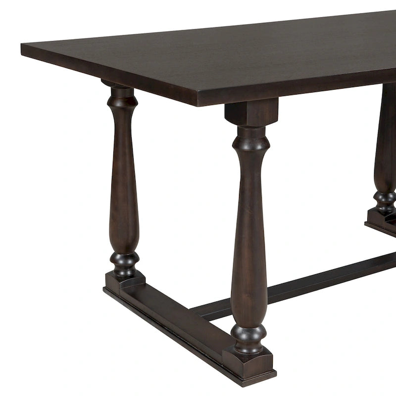 Set da pranzo retrò Espresso da 6 pezzi – Tavolo, 4 sedie e panca (6 posti)