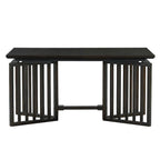 Set da pranzo allungabile in stile rustico/espresso da 9 pezzi, 8 sedie imbottite, posti a sedere per 8 persone