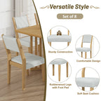 Set da pranzo allungabile in stile rustico/espresso da 9 pezzi, 8 sedie imbottite, posti a sedere per 8 persone