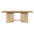 Set da pranzo allungabile in stile rustico/espresso da 9 pezzi, 8 sedie imbottite, posti a sedere per 8 persone