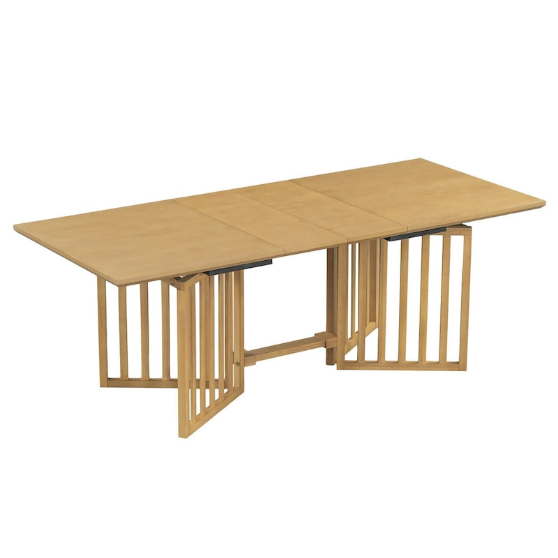 Set da pranzo allungabile in stile rustico/espresso da 9 pezzi, 8 sedie imbottite, posti a sedere per 8 persone