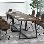 Tavolo da pranzo rettangolare da 160 cm, nero/caffè, piano con venature del legno, 4–6 posti a sedere