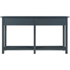Console da Ingresso Antica Blu Navy con Cassetto e Ripiano