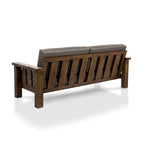 Set Divano a 2 Pezzi in Stile Missione, Marrone Scuro / Rovere Rustico, Posti a Sedere 5
