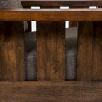Set Divano a 2 Pezzi in Stile Missione, Marrone Scuro / Rovere Rustico, Posti a Sedere 5