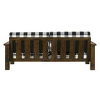 Set Divano a 2 Pezzi in Stile Missione, Marrone Scuro / Rovere Rustico, Posti a Sedere 5