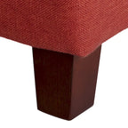 Panca contenitore rossa con bottoni trapuntati, 1 posto, 101 cm larghezza