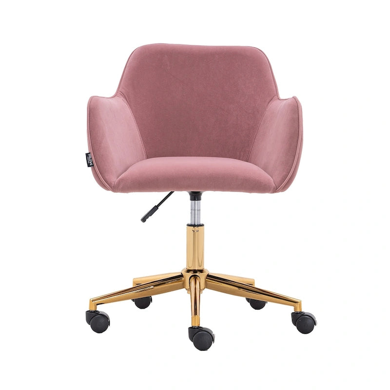 Poltrona girevole in velluto arancione/verde/rosa/giallo, regolabile in altezza, singola