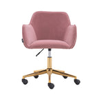 Poltrona girevole in velluto arancione/verde/rosa/giallo, regolabile in altezza, singola