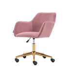 Poltrona girevole in velluto arancione/verde/rosa/giallo, regolabile in altezza, singola