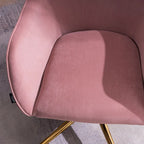 Poltrona girevole in velluto arancione/verde/rosa/giallo, regolabile in altezza, singola