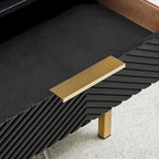 Comodino Nero a 2 Cassetti con Porte USB, Singolo