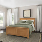 Struttura letto a pannelli in rovere chiaro, matrimoniale standard, 1 posto letto