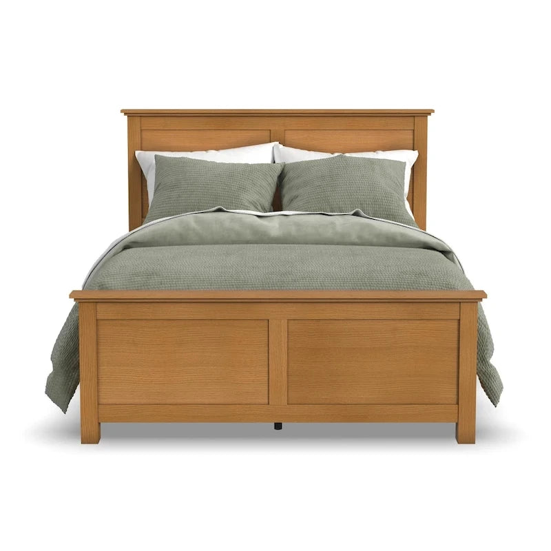 Struttura letto a pannelli in rovere chiaro, matrimoniale standard, 1 posto letto