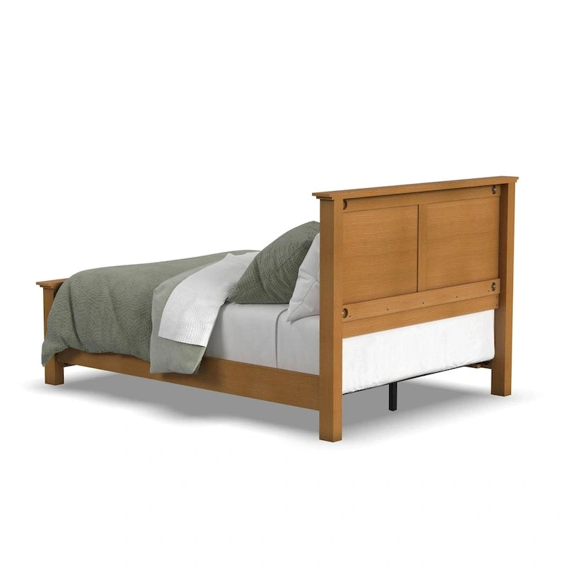 Struttura letto a pannelli in rovere chiaro, matrimoniale standard, 1 posto letto