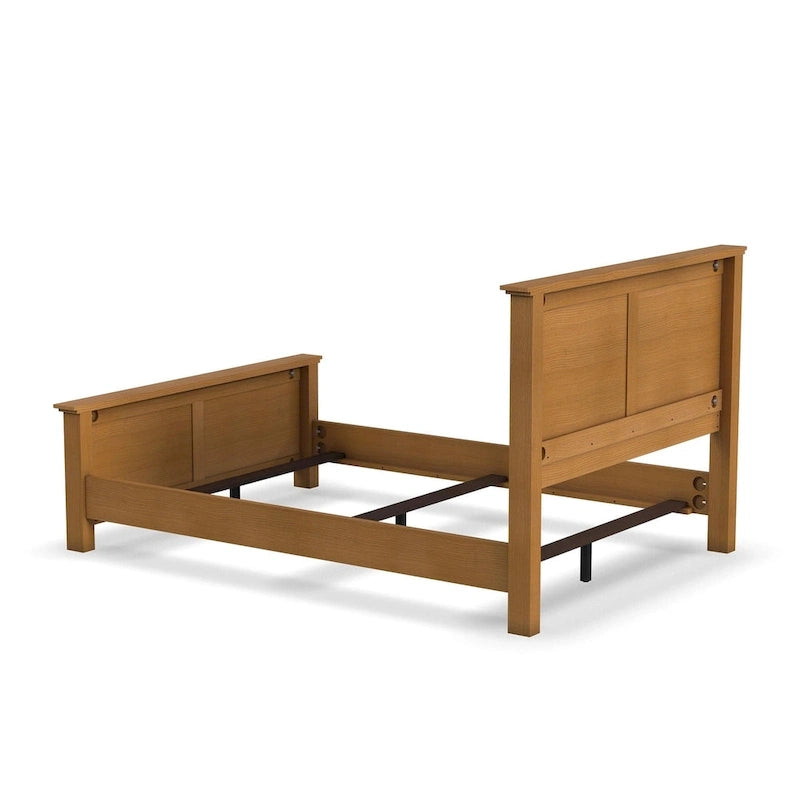 Struttura letto a pannelli in rovere chiaro, matrimoniale standard, 1 posto letto