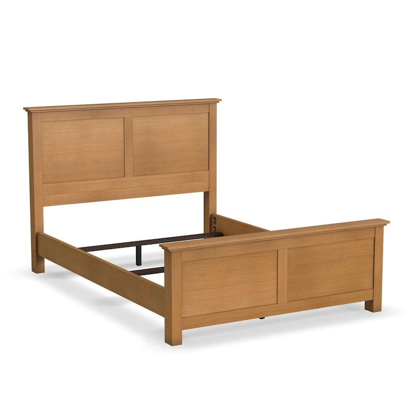 Struttura letto a pannelli in rovere chiaro, matrimoniale standard, 1 posto letto