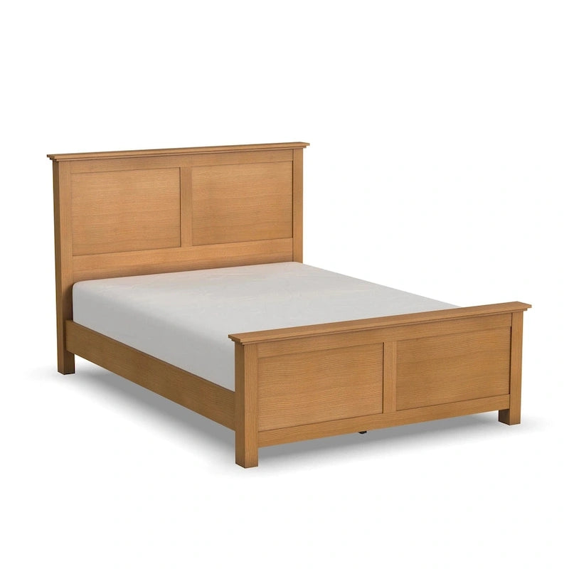 Struttura letto a pannelli in rovere chiaro, matrimoniale standard, 1 posto letto
