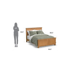 Struttura letto a pannelli in rovere chiaro, matrimoniale standard, 1 posto letto